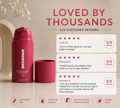 SMOOCHE Color Changing Liquid Foundation SPF15