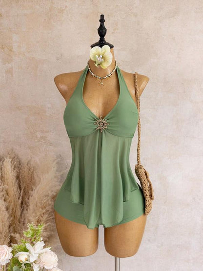 Women's Solid Color Two-Piece Set