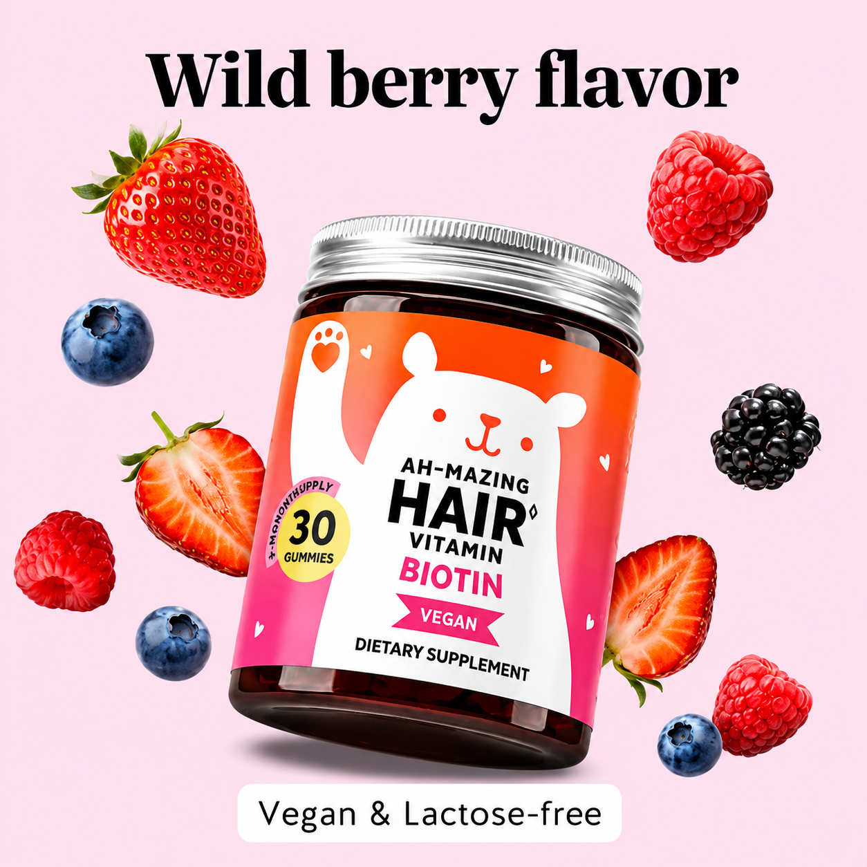 Bears with Benefits Biotin Gummies for Hair Growth, Skin & Nails