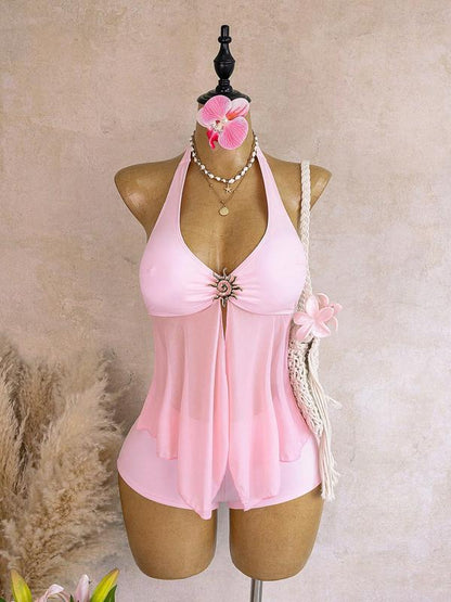 Women's Solid Color Two-Piece Set