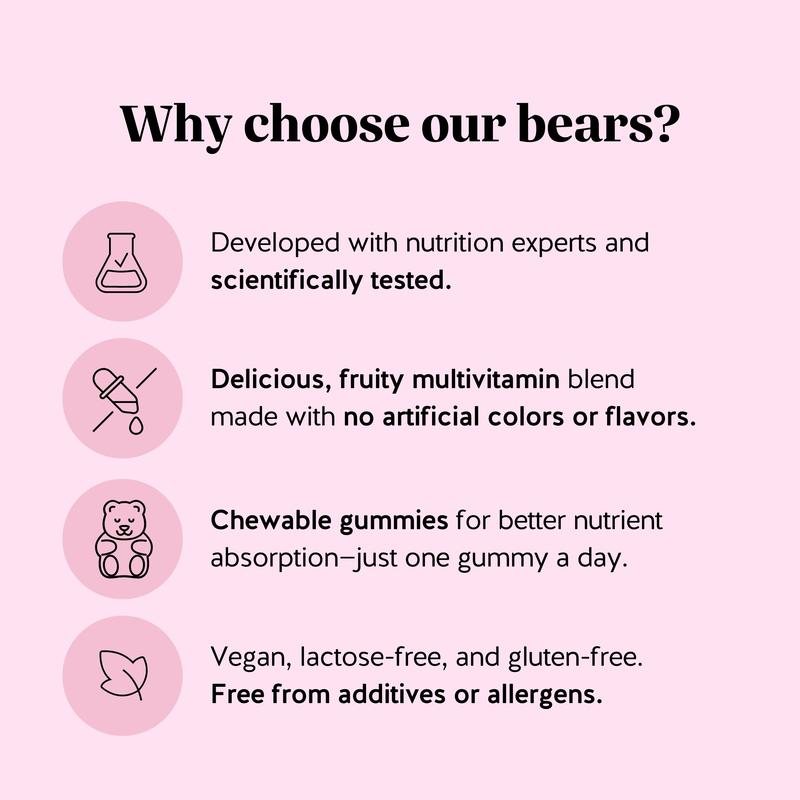 Bears with Benefits Biotin Gummies for Hair Growth, Skin & Nails