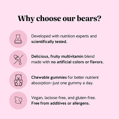 Bears with Benefits Biotin Gummies for Hair Growth, Skin & Nails
