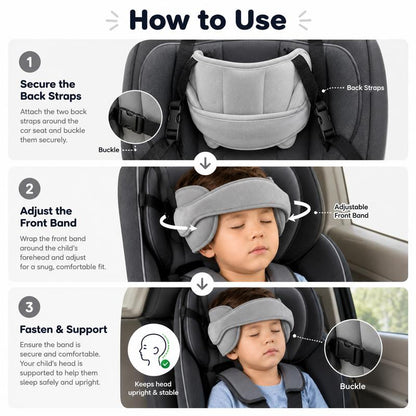 Kids Car Seat Head Support Strap